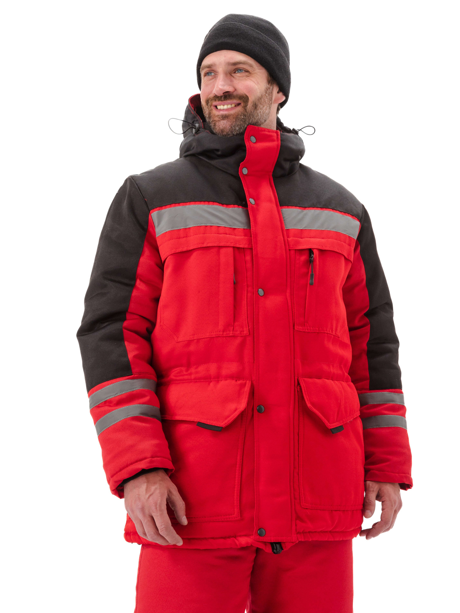 Костюм мужской Зимник зимний красный
с черным (44-46, 170-176)