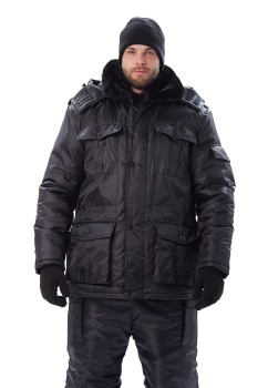 Куртка мужская "Охрана " зимняя черная