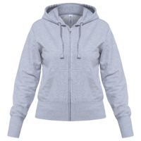 Толстовка женская Hooded Full Zip серый меланж