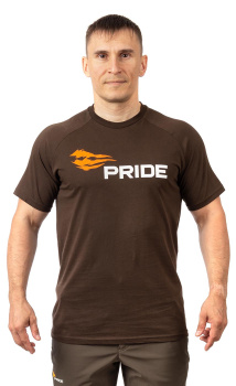 Футболка PRIDE Logo T-Shirt (Лого)(хлопок, т.коричневый) PRTS-03DBR